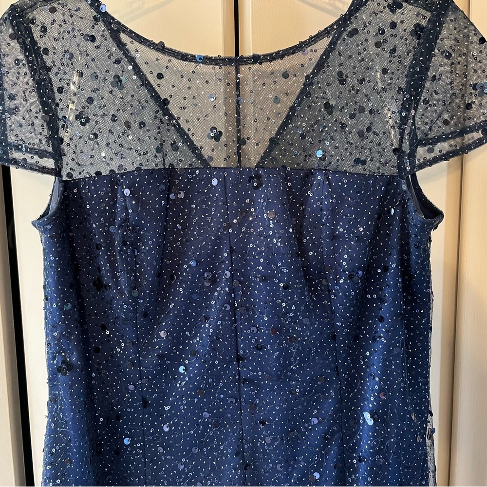 Js Collections Navy Sequin Midi Dress - image 7